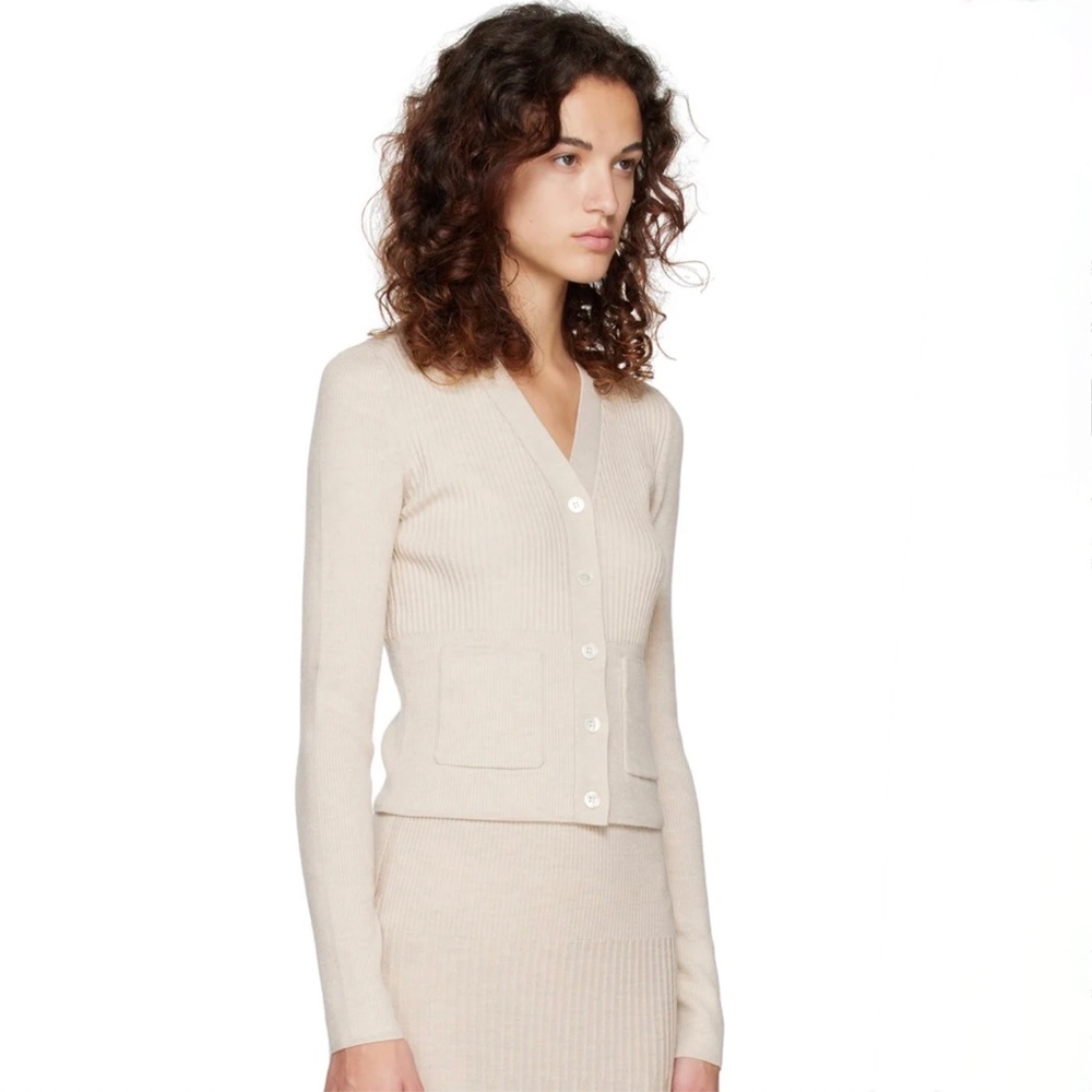 JOSEPH Fine Merino Rib Cardigan - Picture 7 of 9